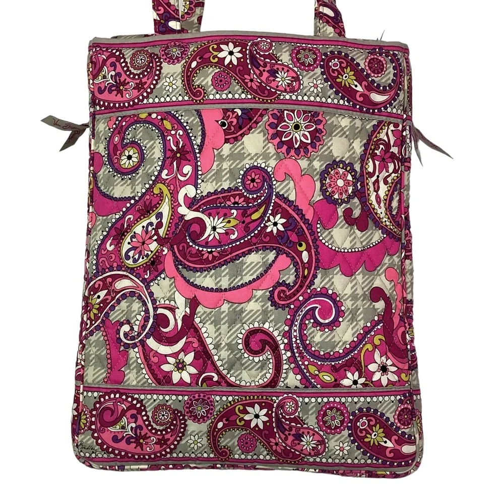 Vera Bradley Laptop Computer Carry Bag Zippered Pink